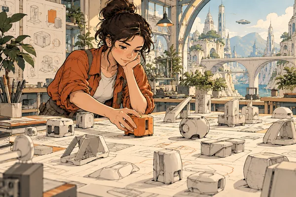 Illustration manga — MVP : choisir ce qui mérite vraiment d’être développé.